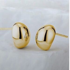 Hailey Bieber gold bubble drop earrings new